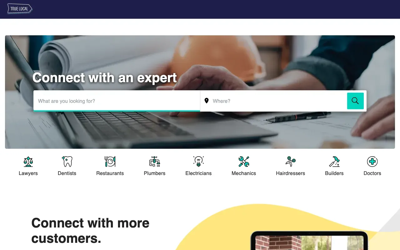 True Local Australia homepage — key citation source for Australian local SEO