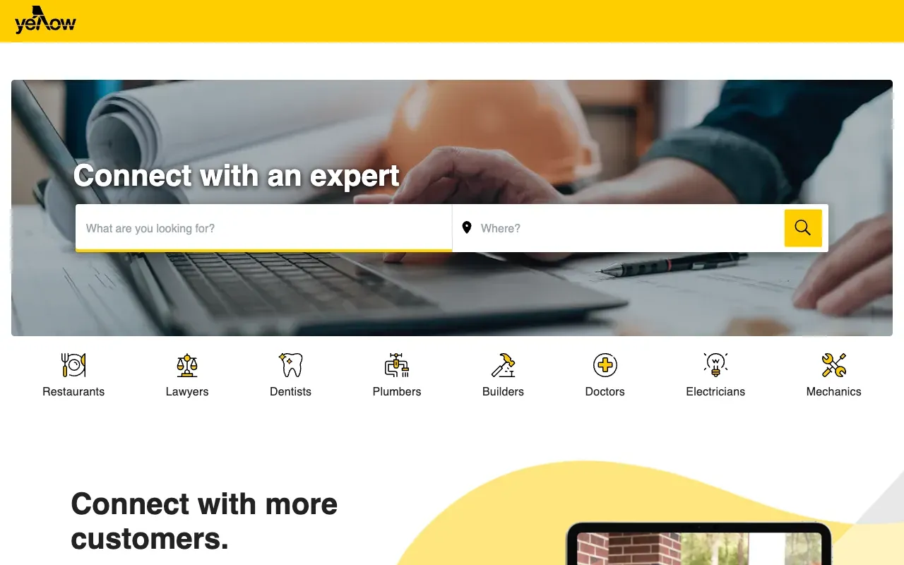 Yellow Pages Australia homepage — top Australian business directory for local SEO citations