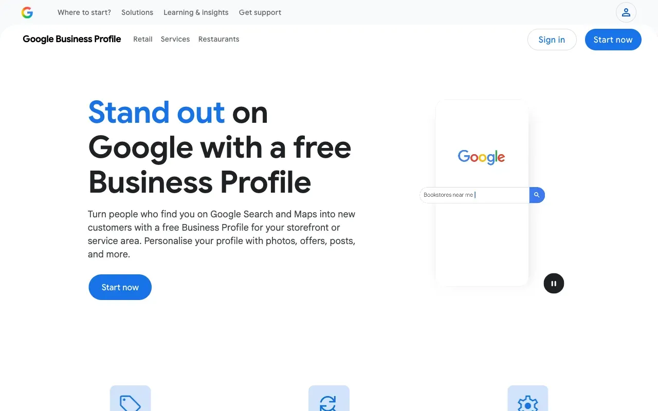 Google Business Profile manager — where you create and manage GBP posts